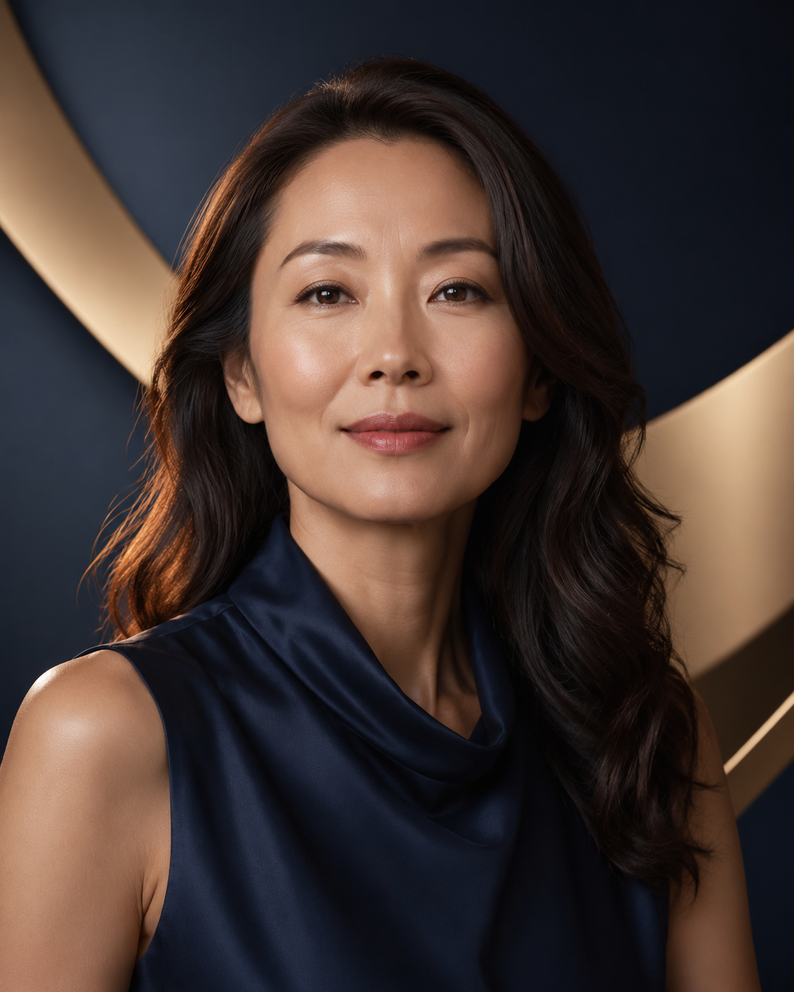 Confident Asian woman with naturally healthy-looking skin